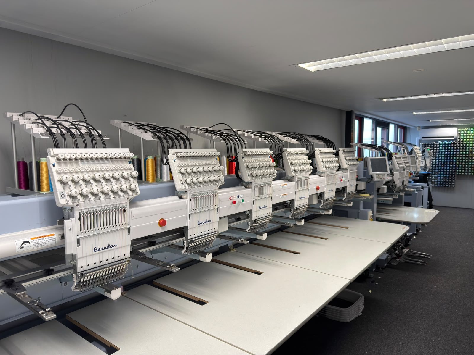 Onze Barudan-borduurmachines in het eigen atelier in Zelhem