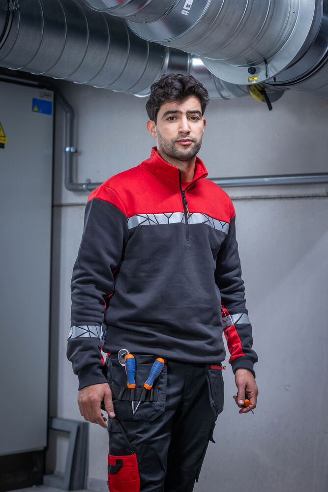 7102 Sweater halve ritssluiting