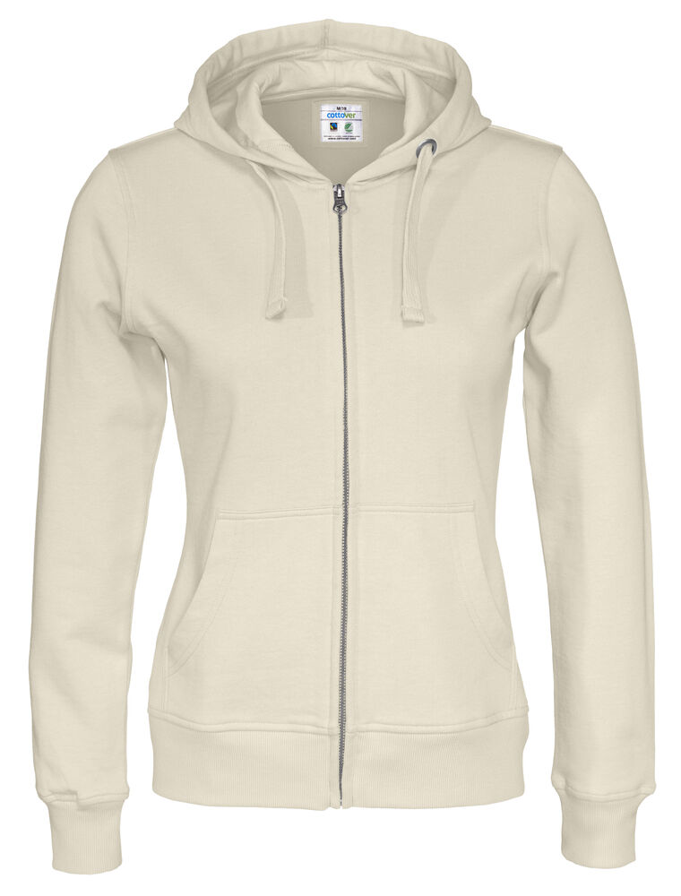 HOODIE FULL ZIP LADY - GOTS GECERTIFICEERD