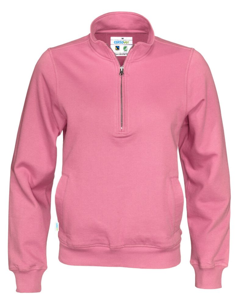 SWEATER HALF ZIP UNISEX - GOTS GECERTIFICEERD