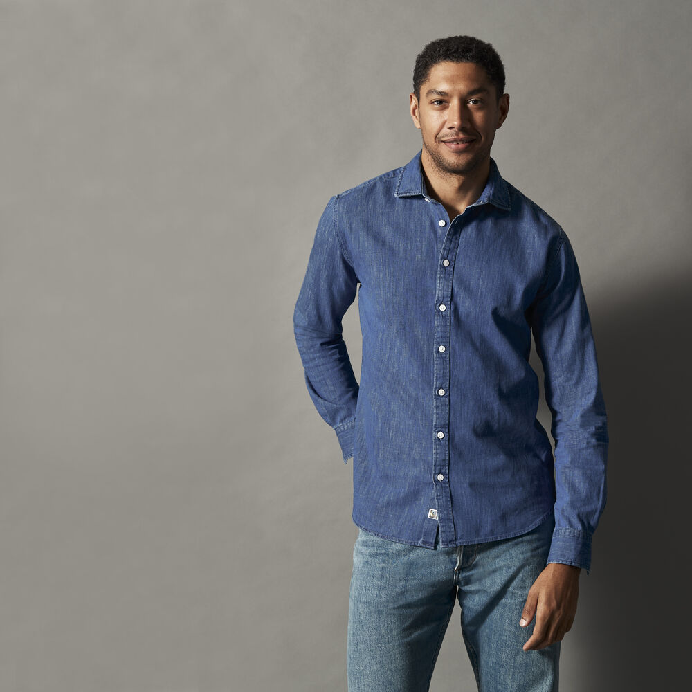 Shirt denim slim fit man - Afbeelding 4