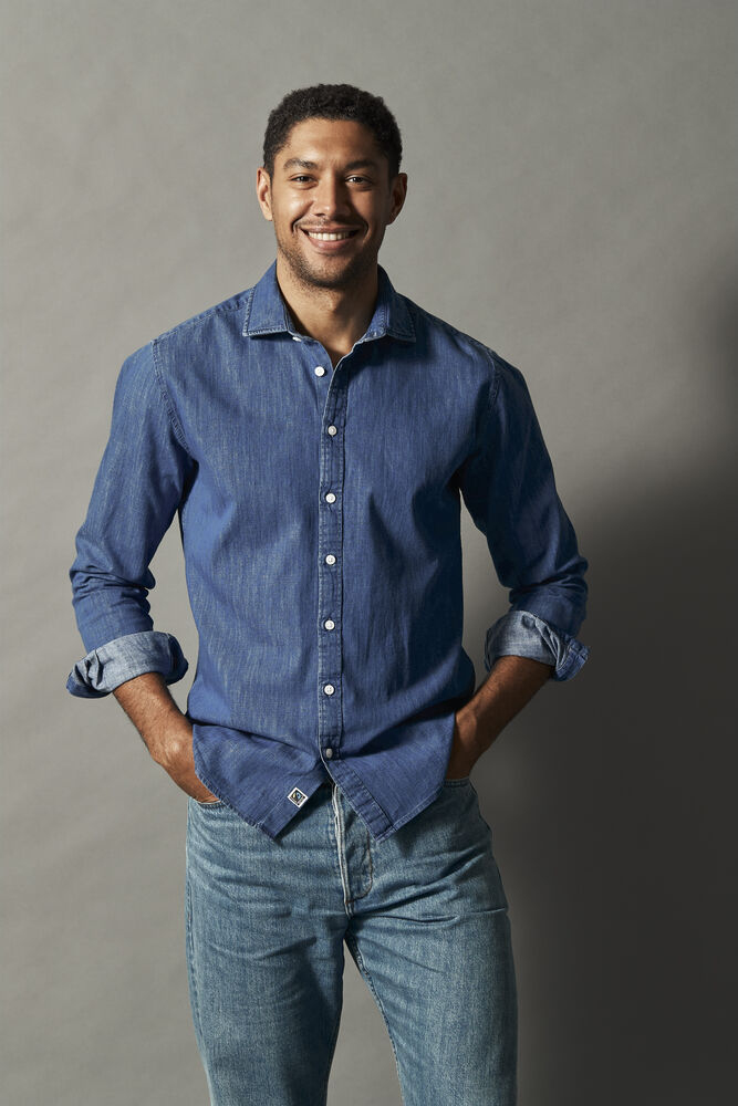 Shirt denim slim fit man - Afbeelding 5