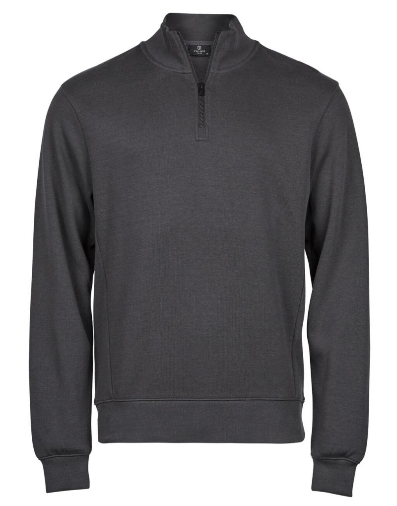 Ribbed Interlock Half Zip