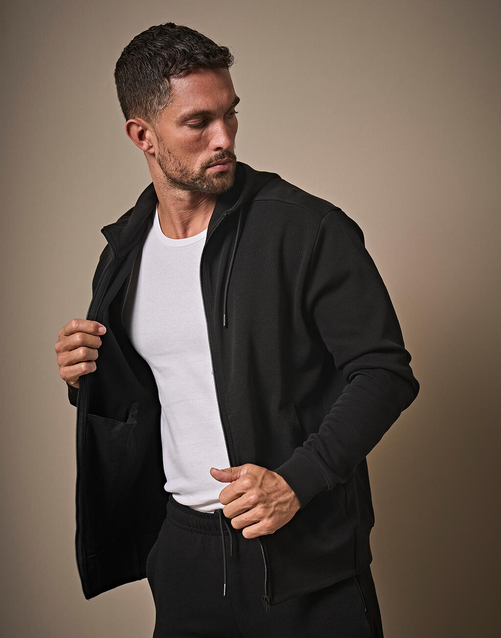 Ribbed Interlock Hooded Full Zip - Afbeelding 5