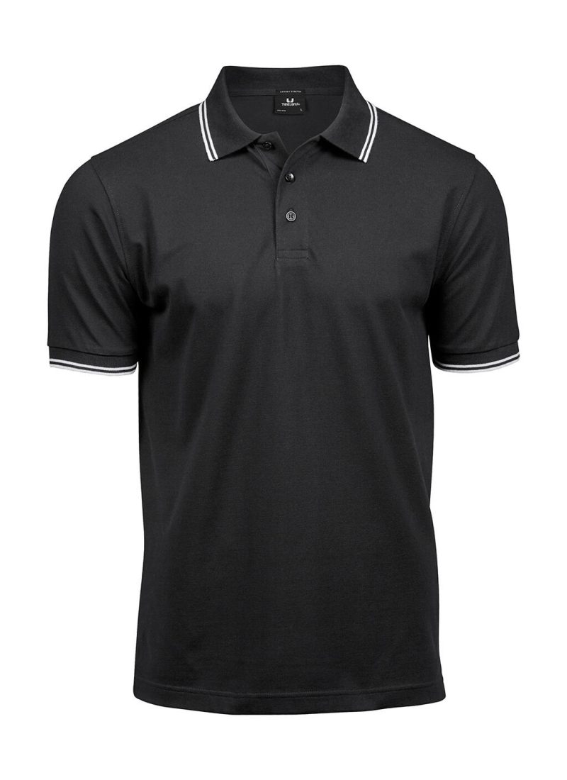 Luxury Stripe Stretch Polo