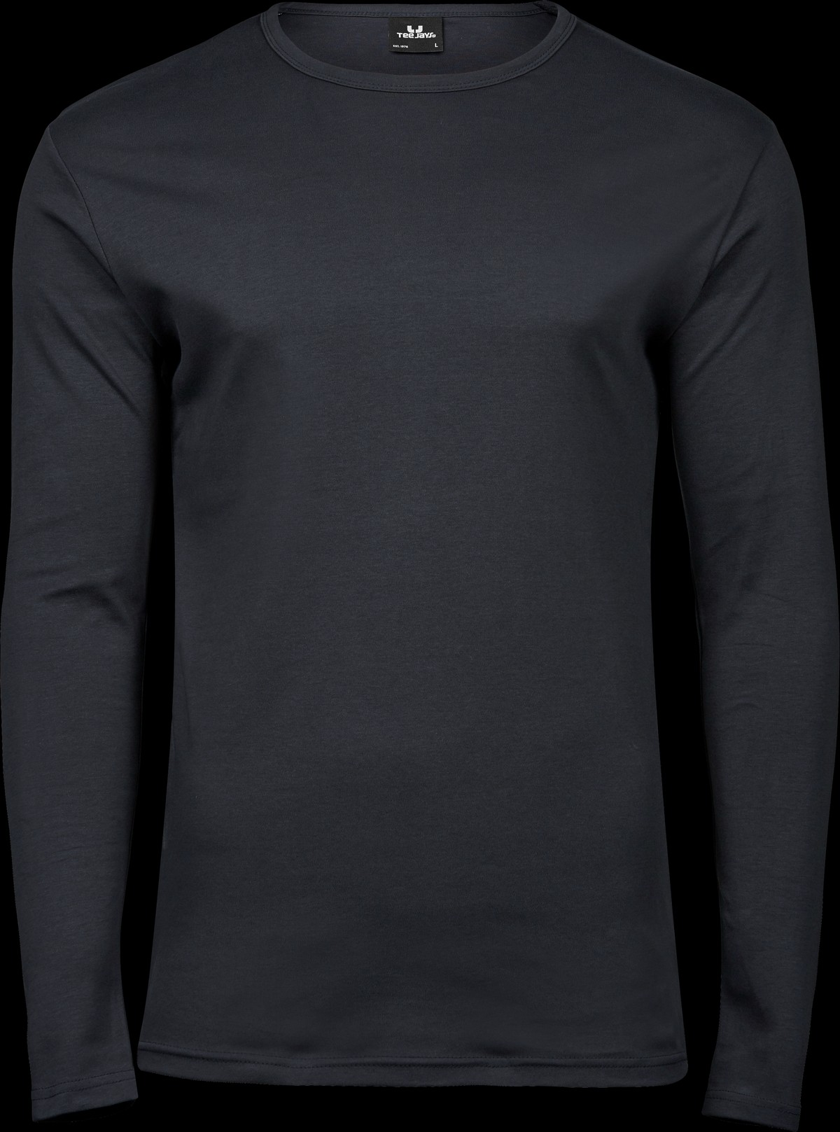 Tee Jays Men's LS Interlock T-Shirt Dark Grey