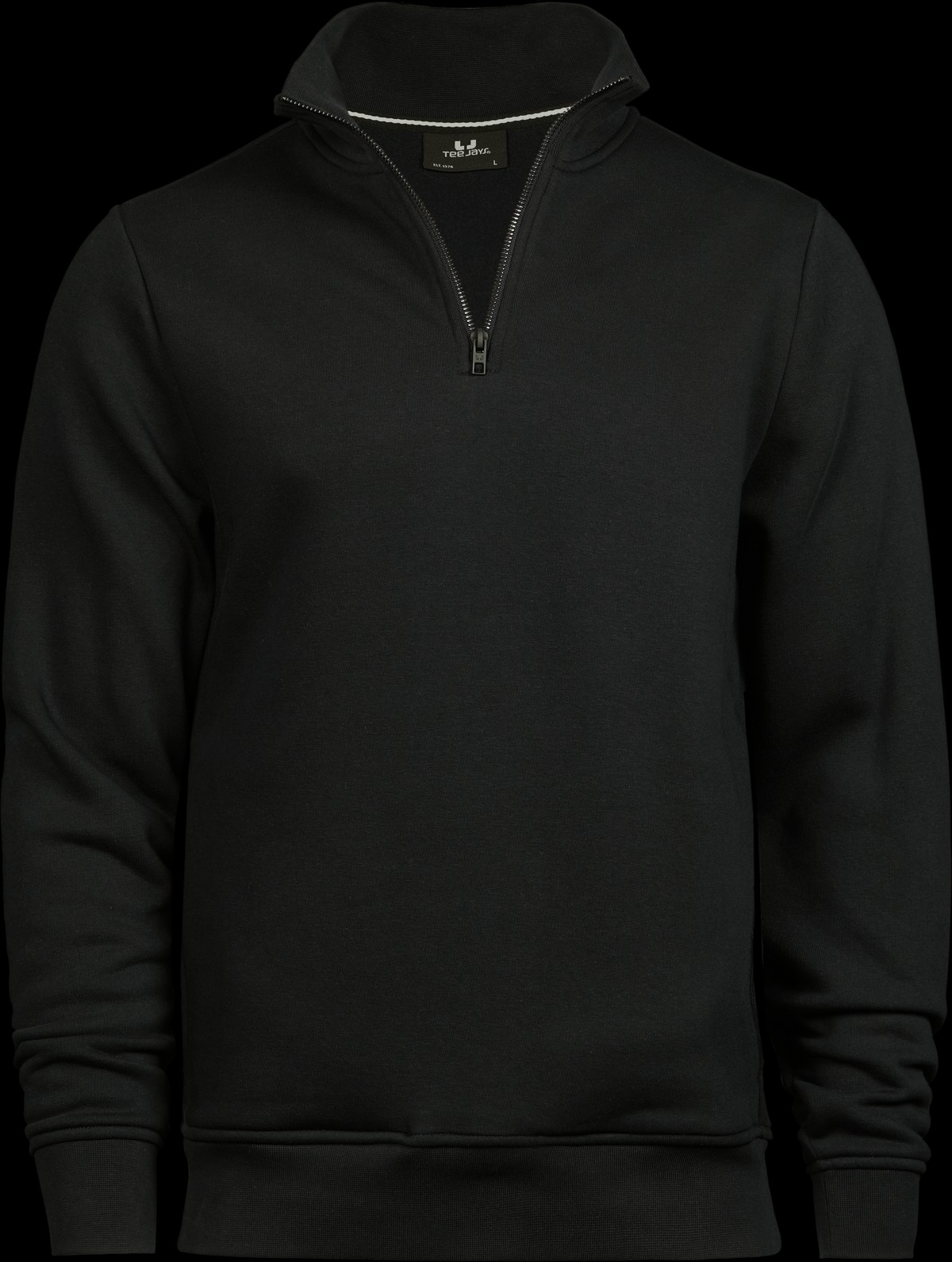 Tee Jays Half Zip Sweatshirt Black
