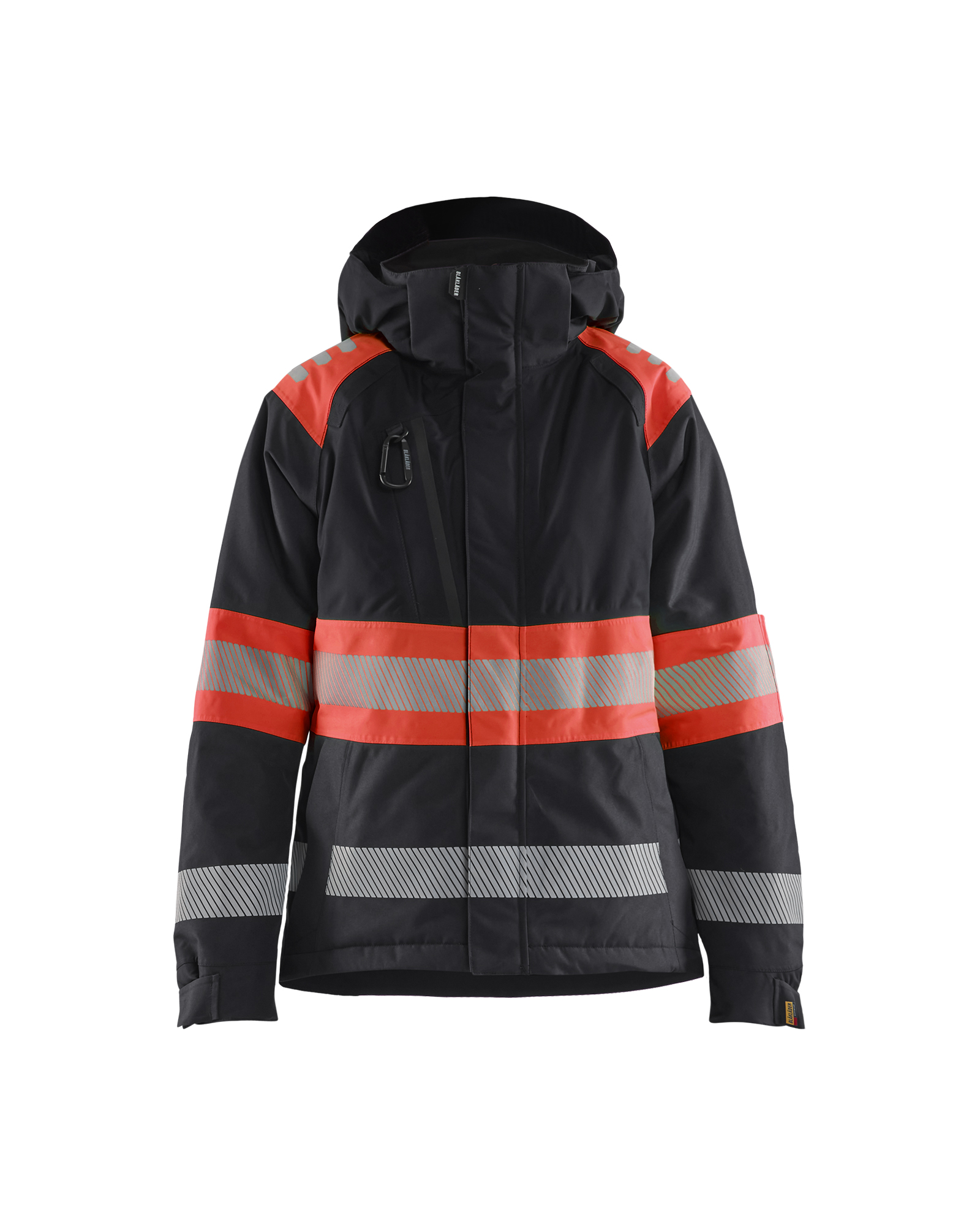 Blåkläder Dames Winterjas High Vis 4470 - Zwart / High Vis Rood voorkant