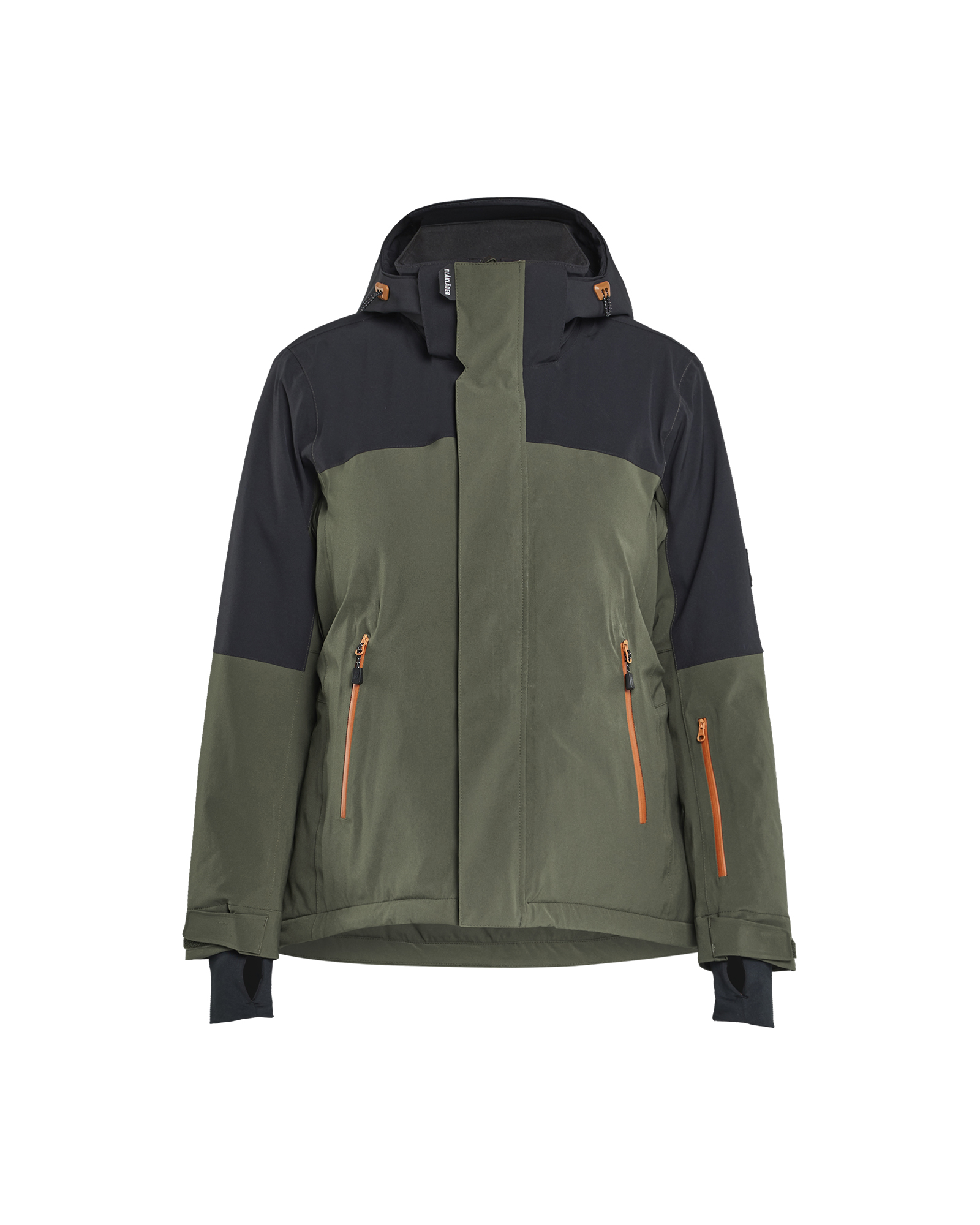 Blåkläder STRIKER Dames Winterjas Stretch 4707 - Woudgroen/Roest voorkant