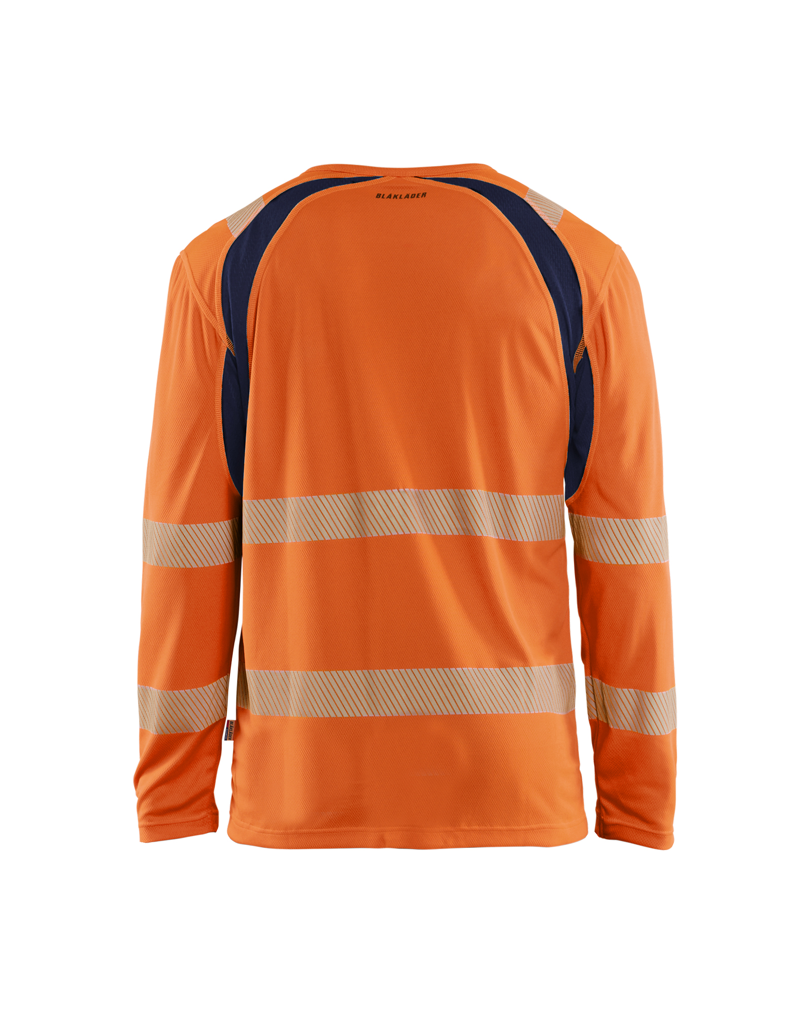 Blåkläder UV-T-shirt lange mouwen High Vis 3599 - High Vis Oranje/Marineblauw achterkant