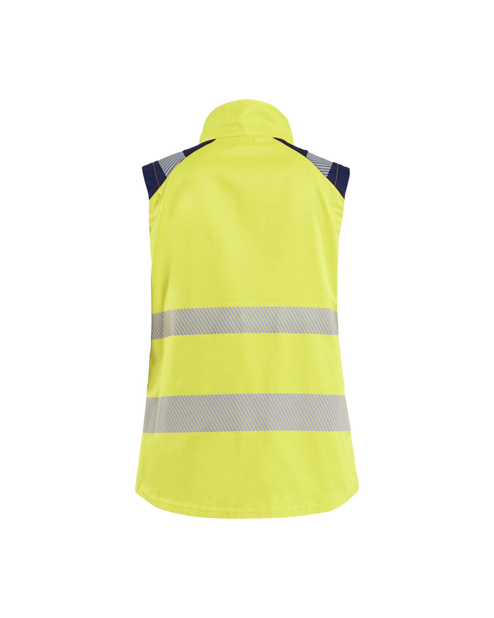 Blåkläder Dames bodywarmer High Vis 3092 - High Vis Geel/Marineblauw achterkant