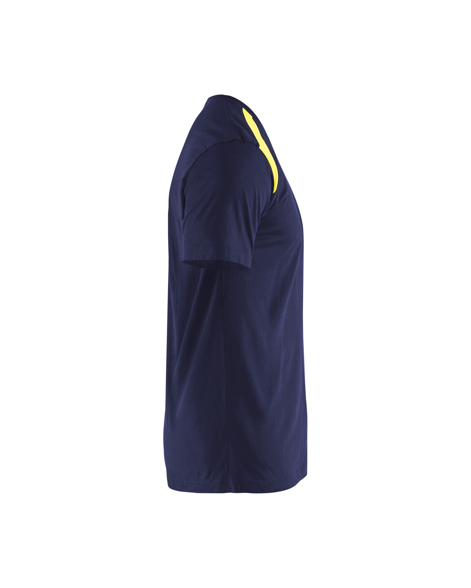 Blåkläder T-shirt 3379 - Marine / High Vis Geel zijkant