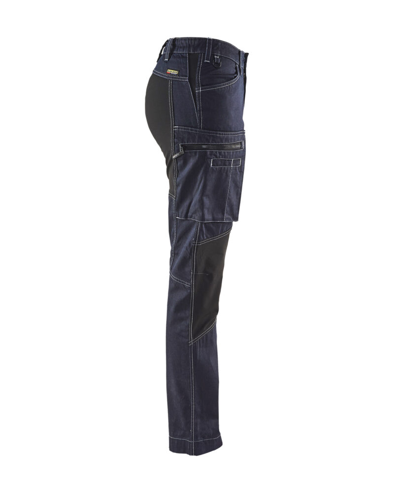 Blåkläder Dames Service werkbroek denim stretch 7159 - zijkant