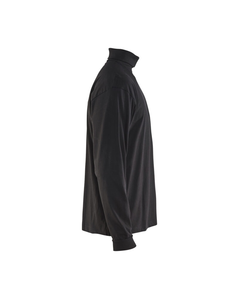 Blåkläder T-Shirt lange mouwen met rolkraag 3320 - Zwart zijkant
