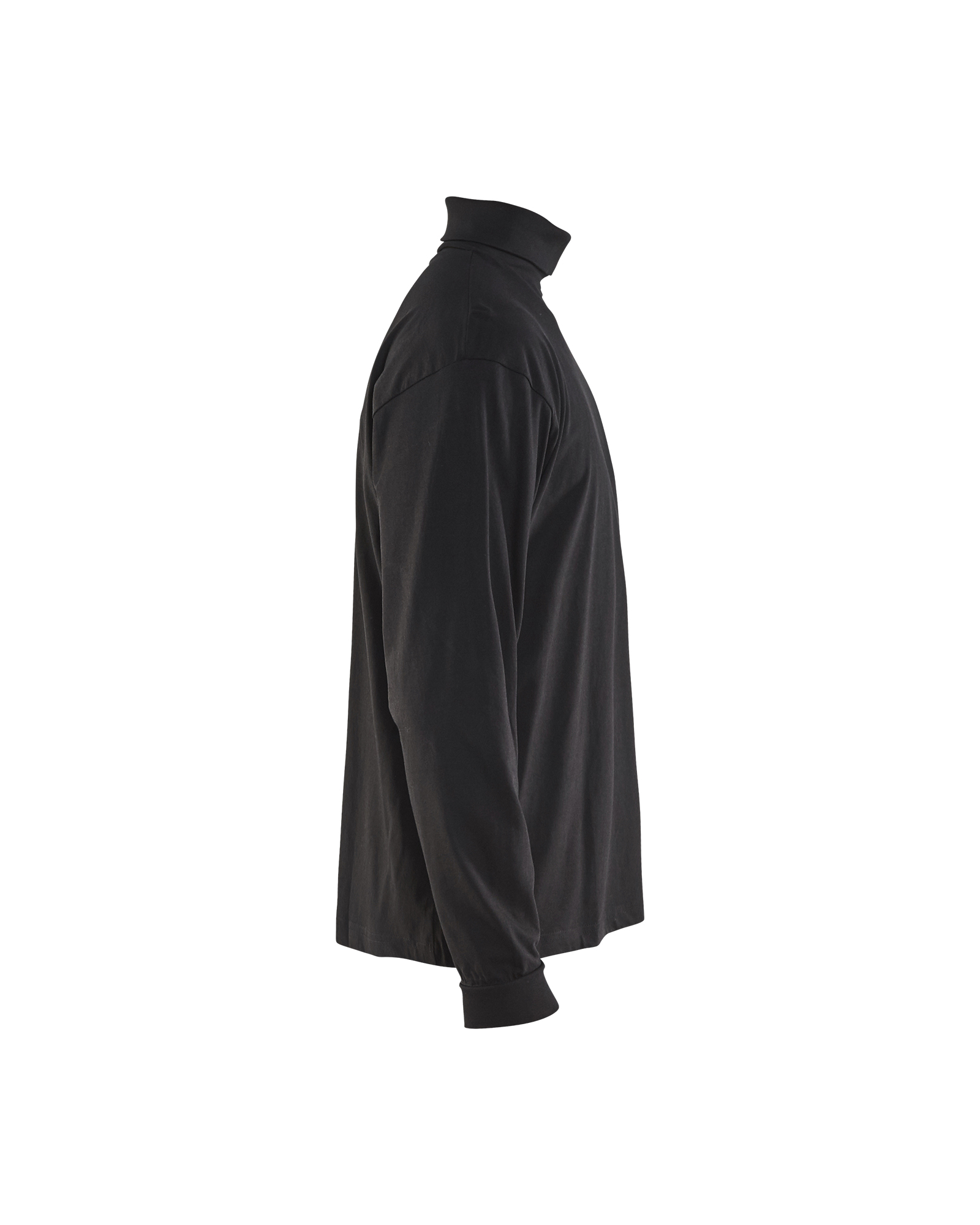 Blåkläder T-Shirt lange mouwen met rolkraag 3320 - Zwart zijkant