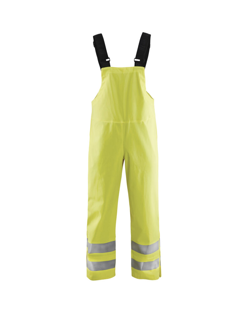 Blåkläder High Vis Bretelregenbroek LEVEL 3 1386 - voorkant