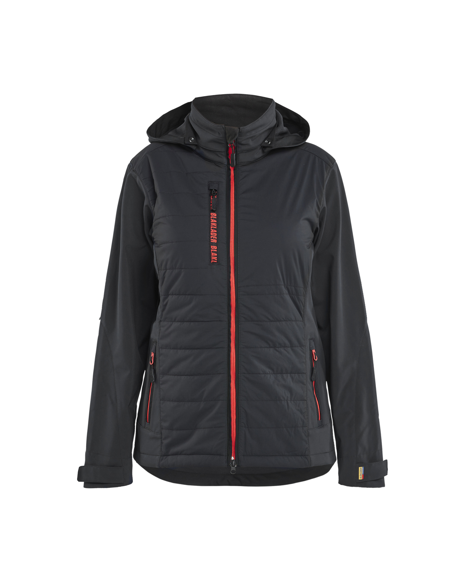 Blåkläder Dames Hybride Jack 4733 - Zwart/Rood voorkant