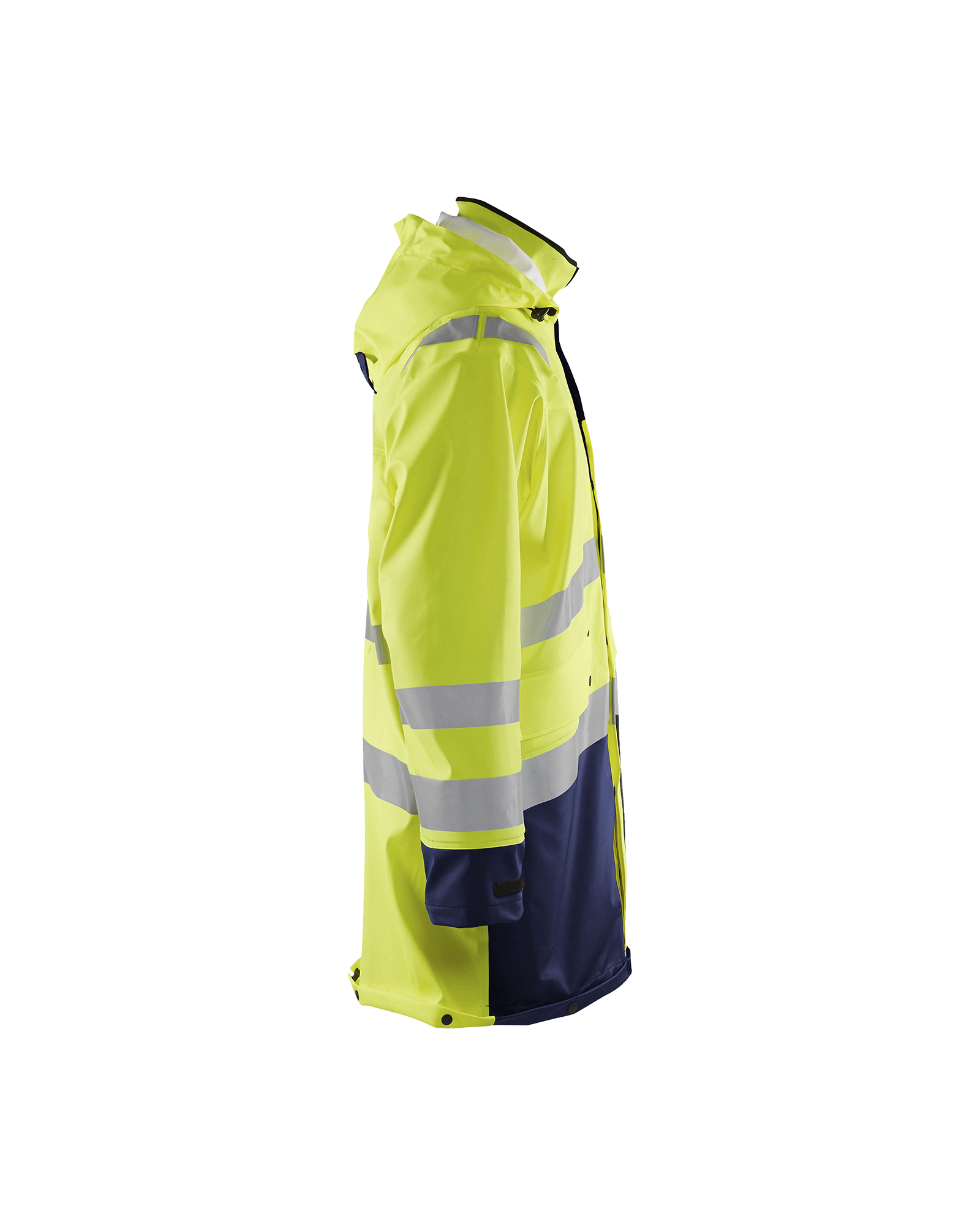 Blåkläder Regenparka High Vis LEVEL 3 4326 - High Vis Geel/Marineblauw zijkant