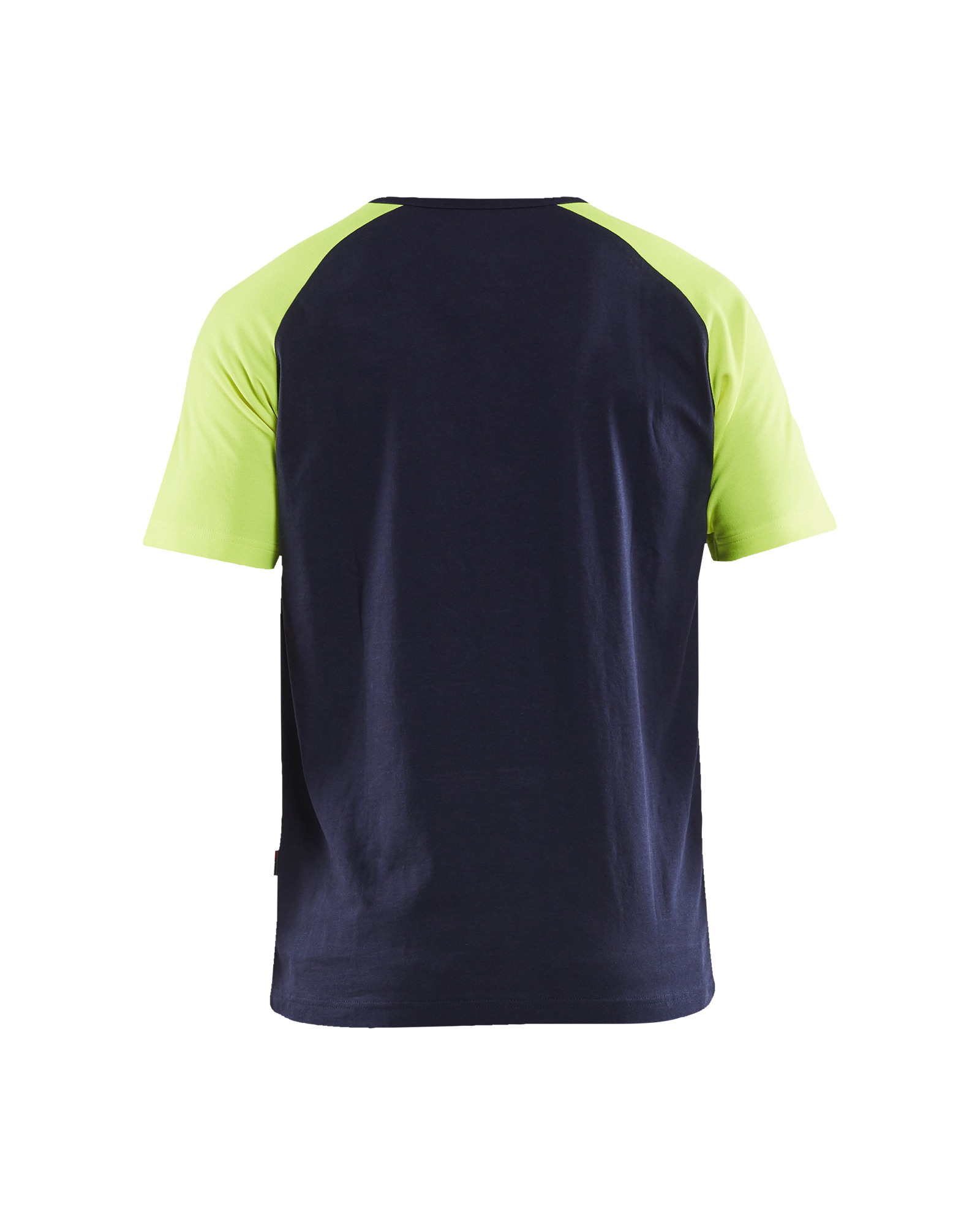 Blåkläder T-shirt Visible 3515 - Marine / High Vis Geel achterkant