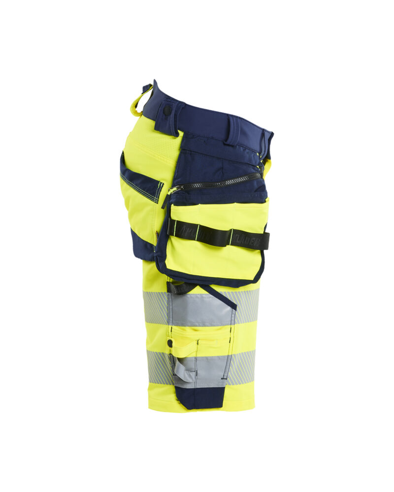 Blåkläder High Vis Short 4-weg stretch met afneembare gereedschapzakken 1120 - zijkant