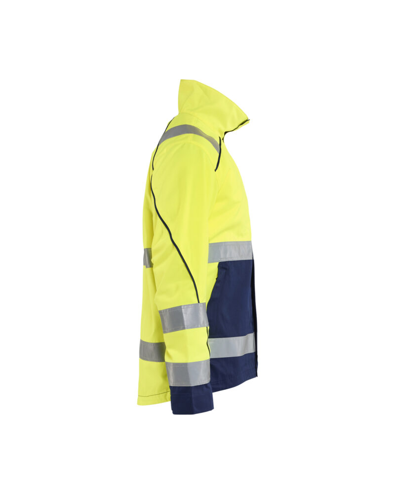 Blåkläder Jack High Vis 4429 - High Vis Geel/Marineblauw zijkant