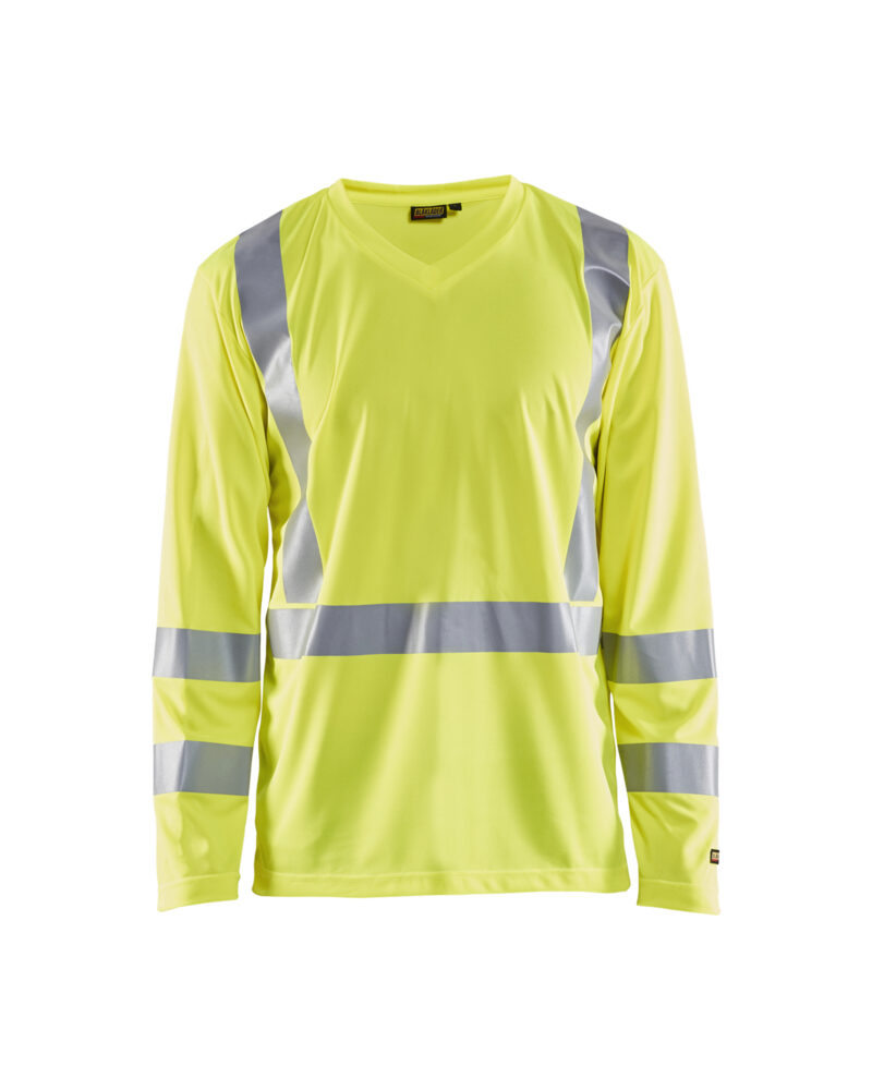 Blåkläder UV-T-shirt lange mouwen High Vis 3383 - High Vis Geel voorkant
