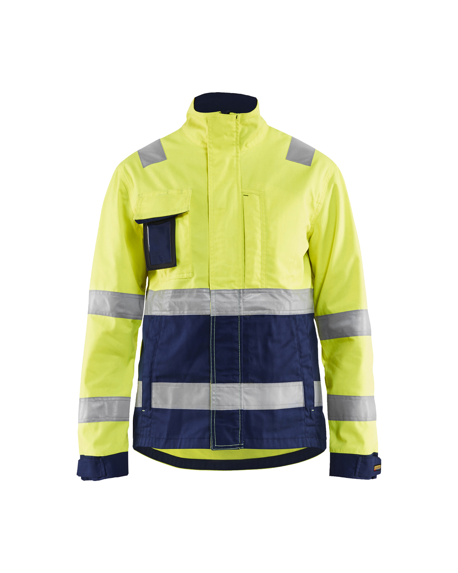 Blåkläder Dames jack High Vis 4903 - High Vis Geel/Marineblauw voorkant