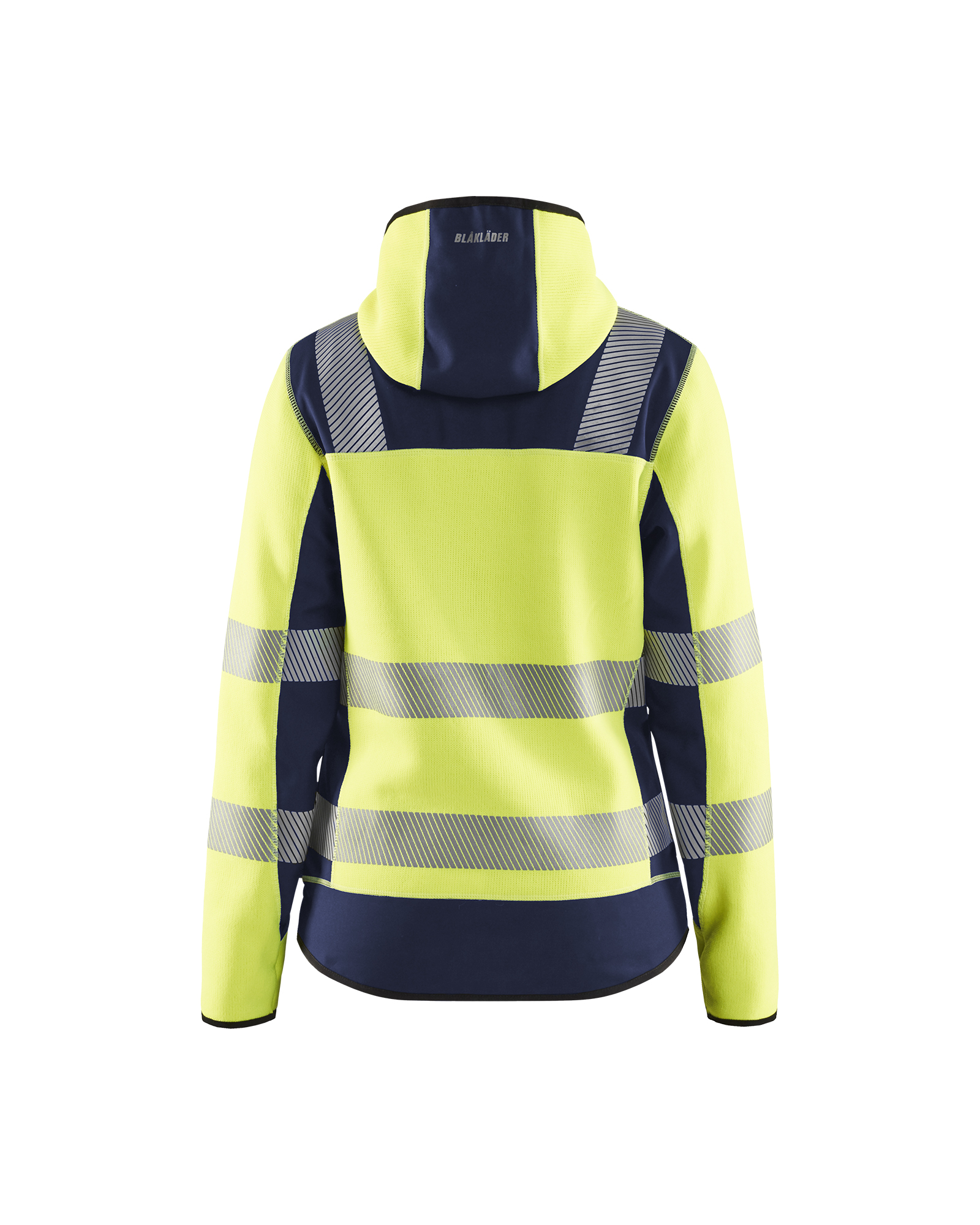 Blåkläder Dames gebreid vest High Vis 4967 - High Vis Geel/Marineblauw achterkant