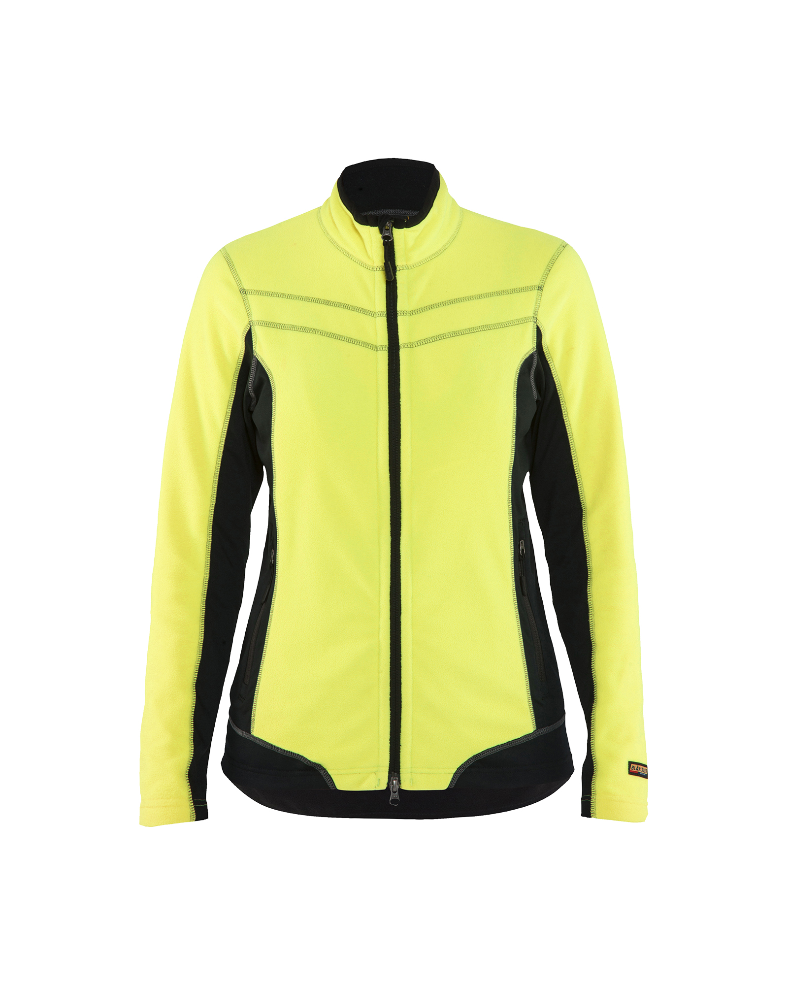 Blåkläder Dames Microfleecevest 4924 - High Vis Geel/Zwart voorkant