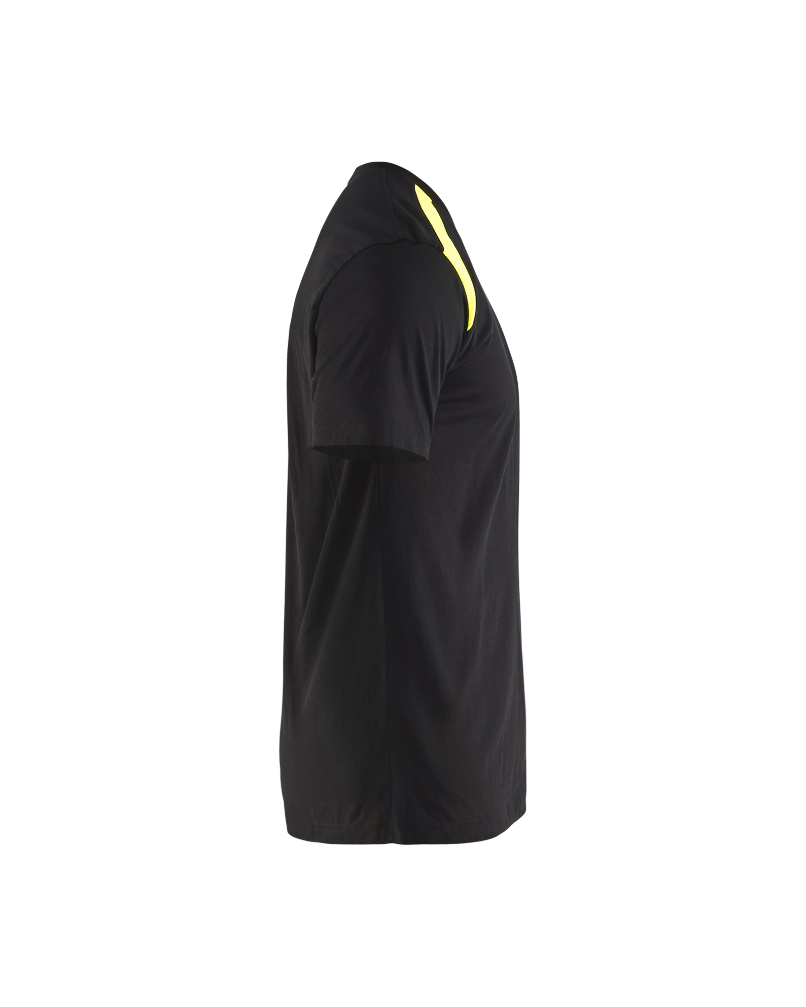 Blåkläder T-shirt 3379 - Zwart / High Vis Geel zijkant