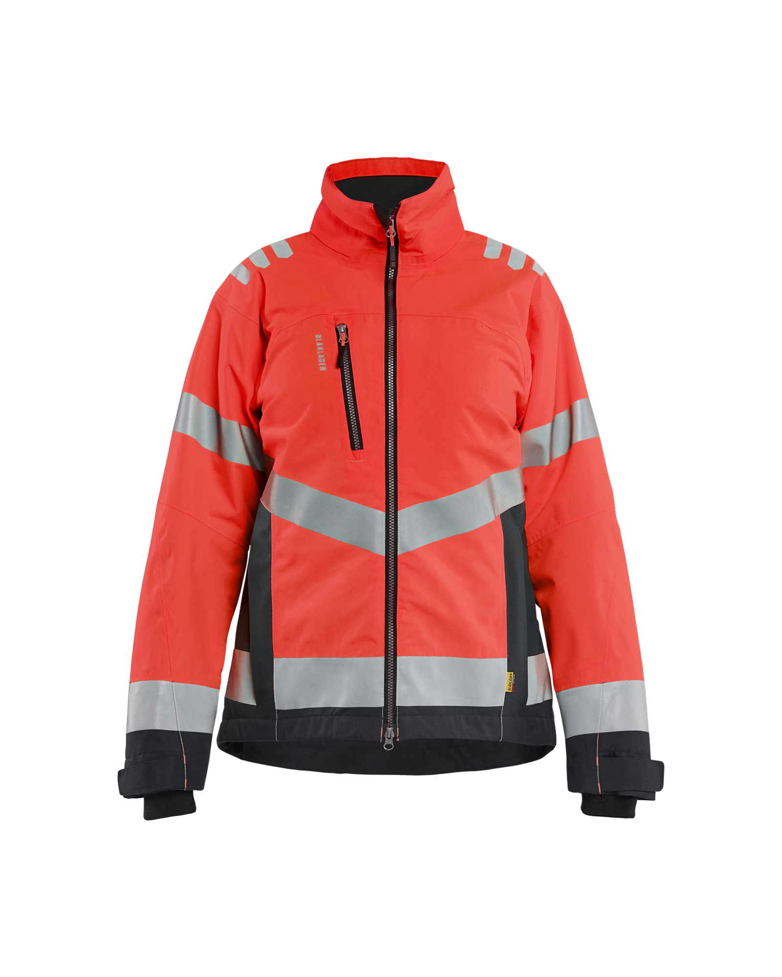 Blåkläder Dames winterjas High Vis 4762 - High Vis Rood/Zwart voorkant