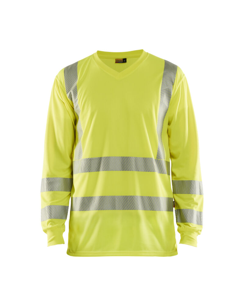 Blåkläder UV-T-shirt lange mouwen High Vis 3385 - High Vis Geel voorkant