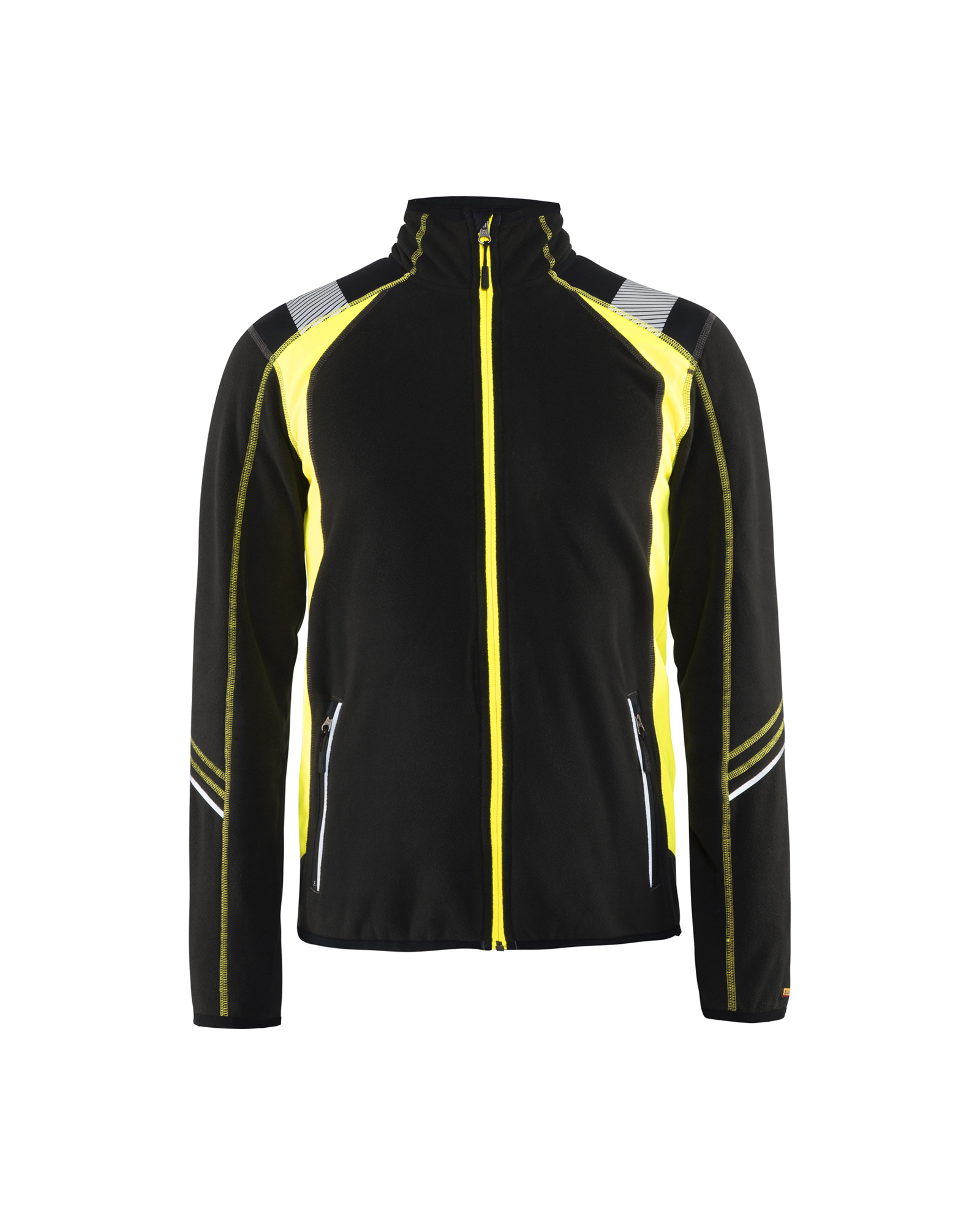 Blåkläder Microfleecevest Visible 4993 - Zwart / High Vis Geel voorkant