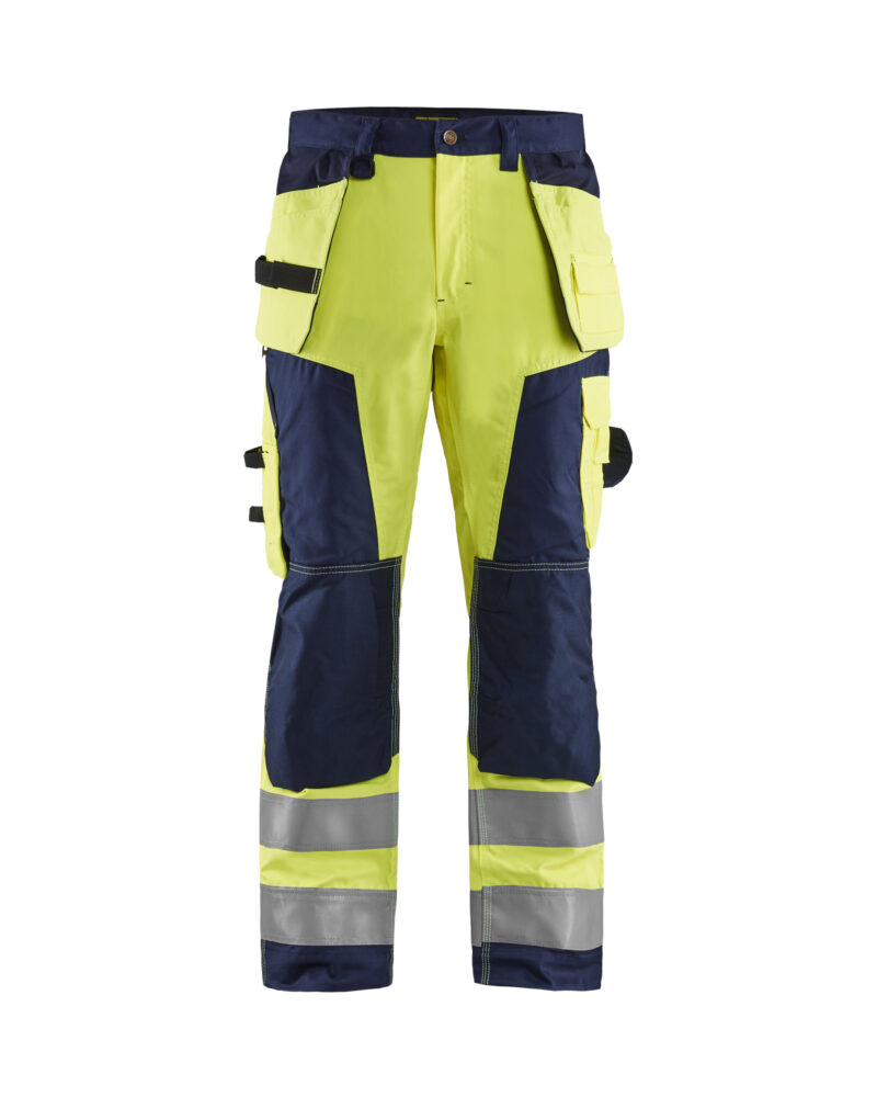 Blåkläder High Vis werkbroek met gereedschapzakken 1568 - voorkant