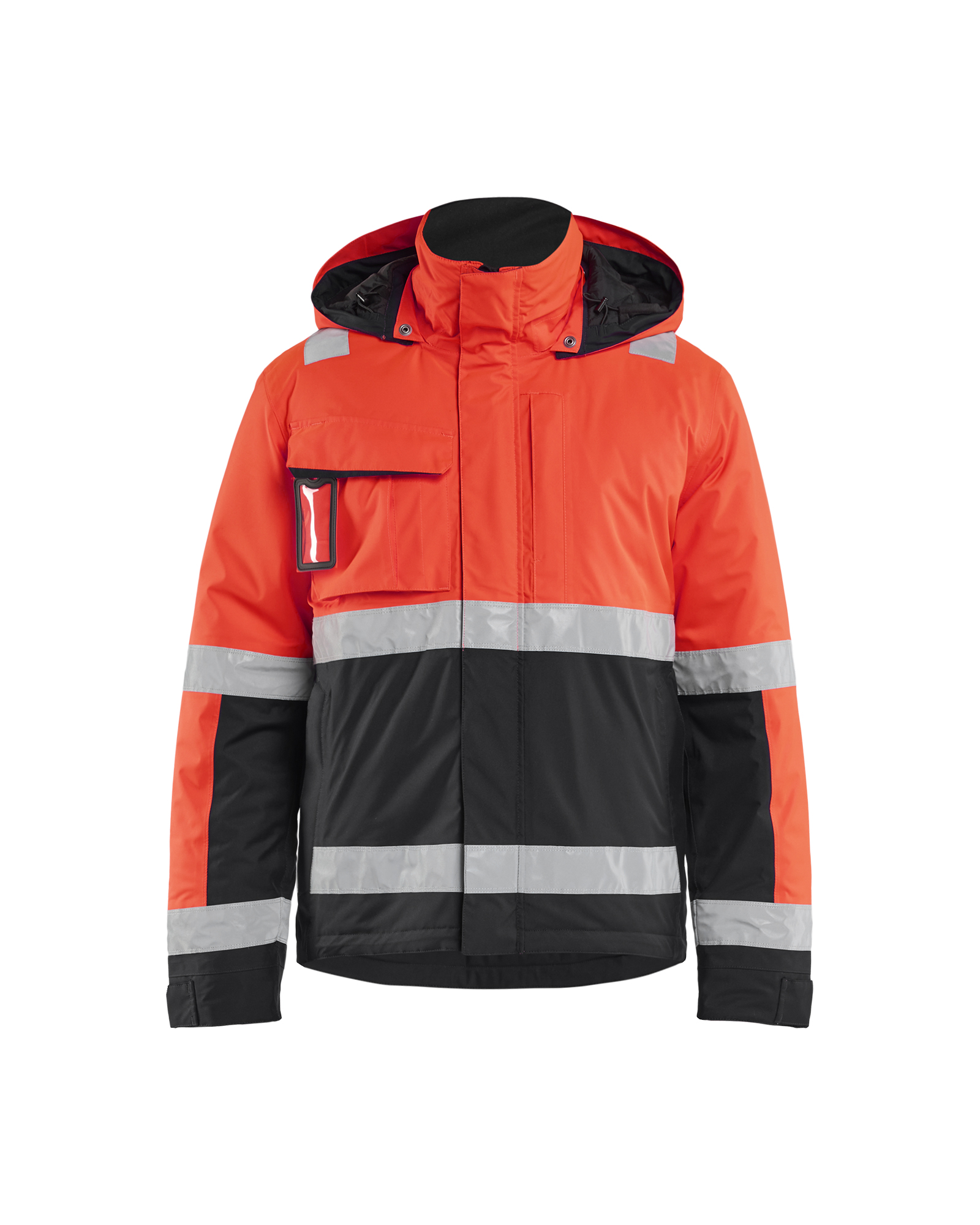 Blåkläder Winterjas High Vis 4870 - High Vis Rood/Zwart voorkant