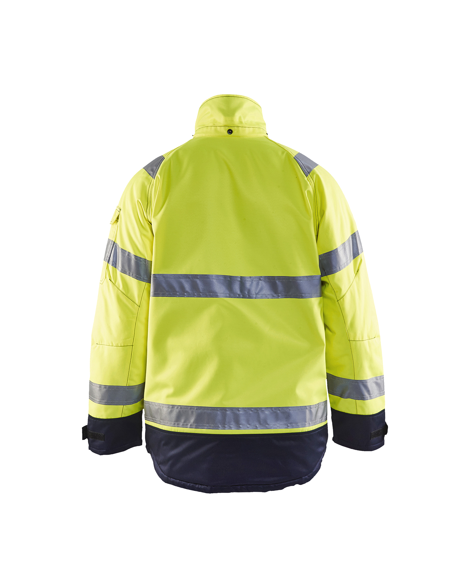 Blåkläder Winterjas High Vis 4828 - High Vis Geel/Marineblauw achterkant