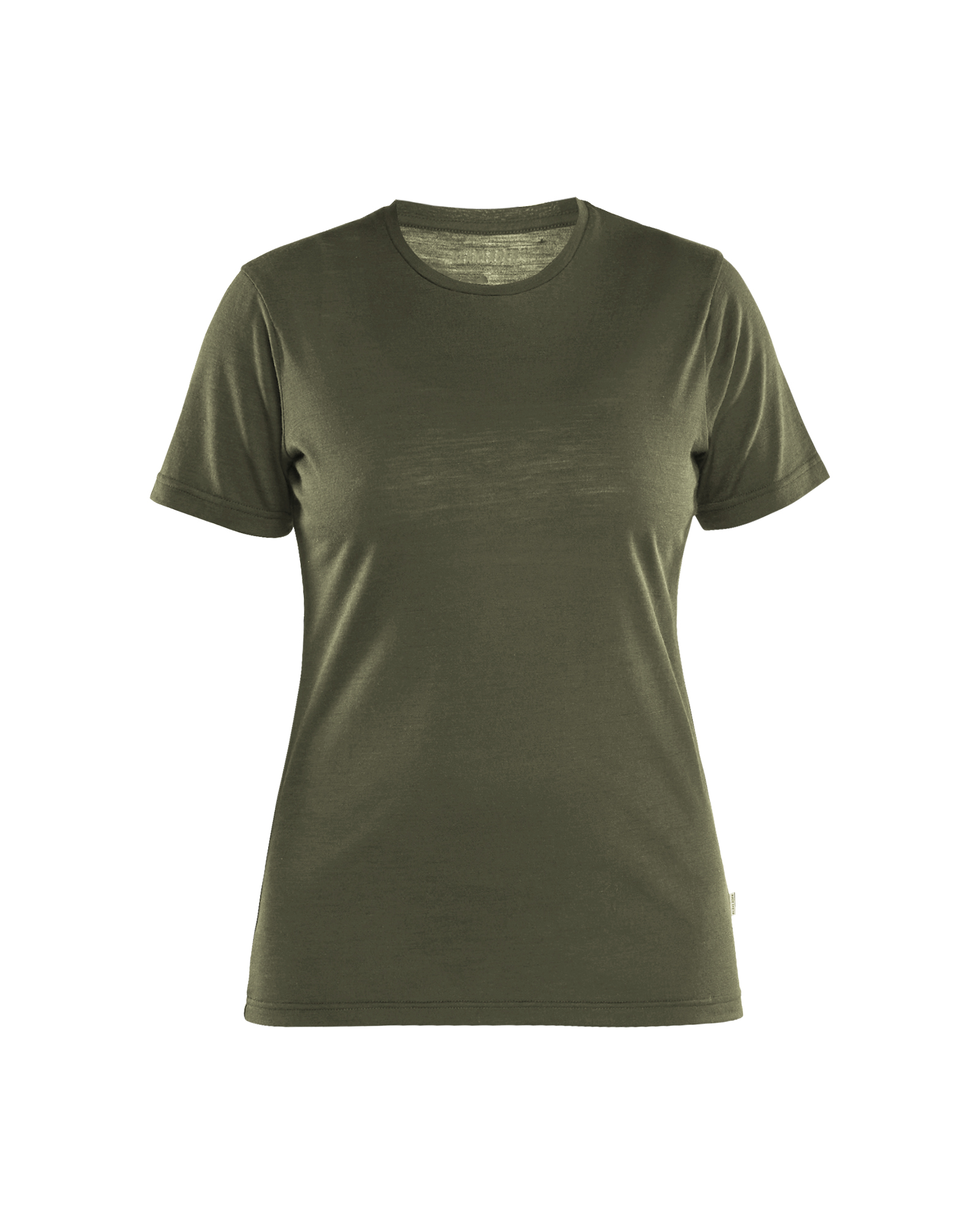 Blåkläder Dames T-shirt merinowol 3537 - Donker herfstgroen voorkant
