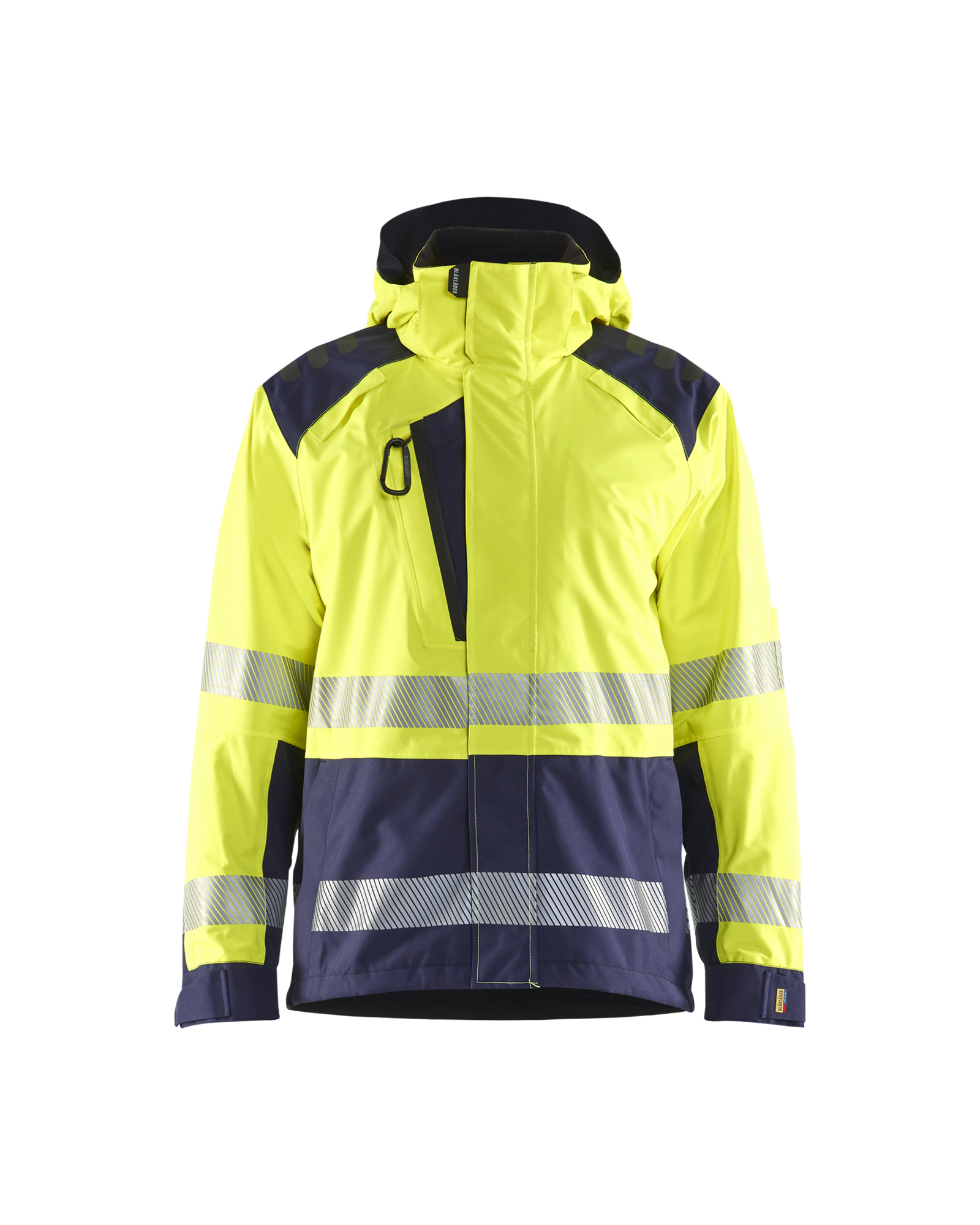 Blåkläder Shell jack High Vis 4435 - High Vis Geel/Marineblauw voorkant