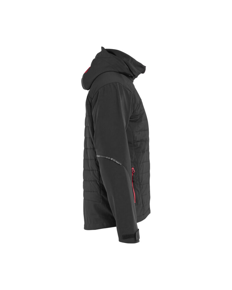 Blåkläder Hybride Jack 4743 - Zwart/Rood zijkant