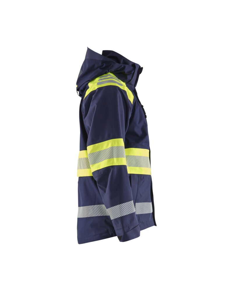 Blåkläder Shell jack High Vis 4420 - Marine / High Vis Geel zijkant