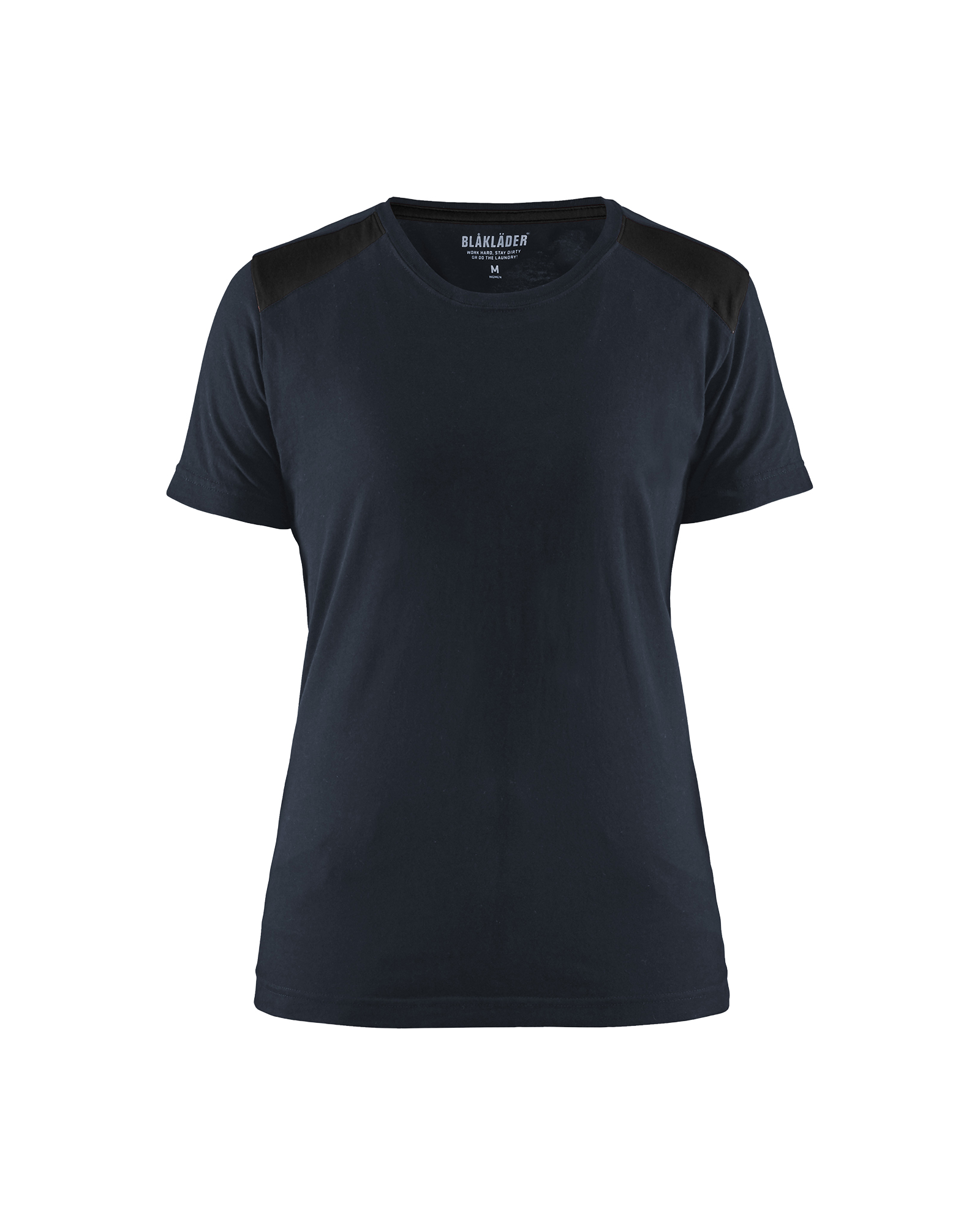 Blåkläder Dames T-shirt bi-colour 3479 - Donker marineblauw / Zwart voorkant