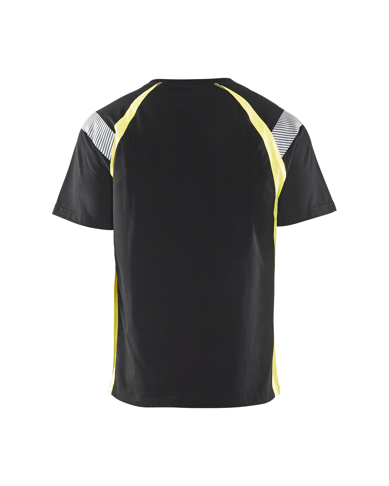 Blåkläder T-shirt Visible 3332 - Zwart / High Vis Geel achterkant