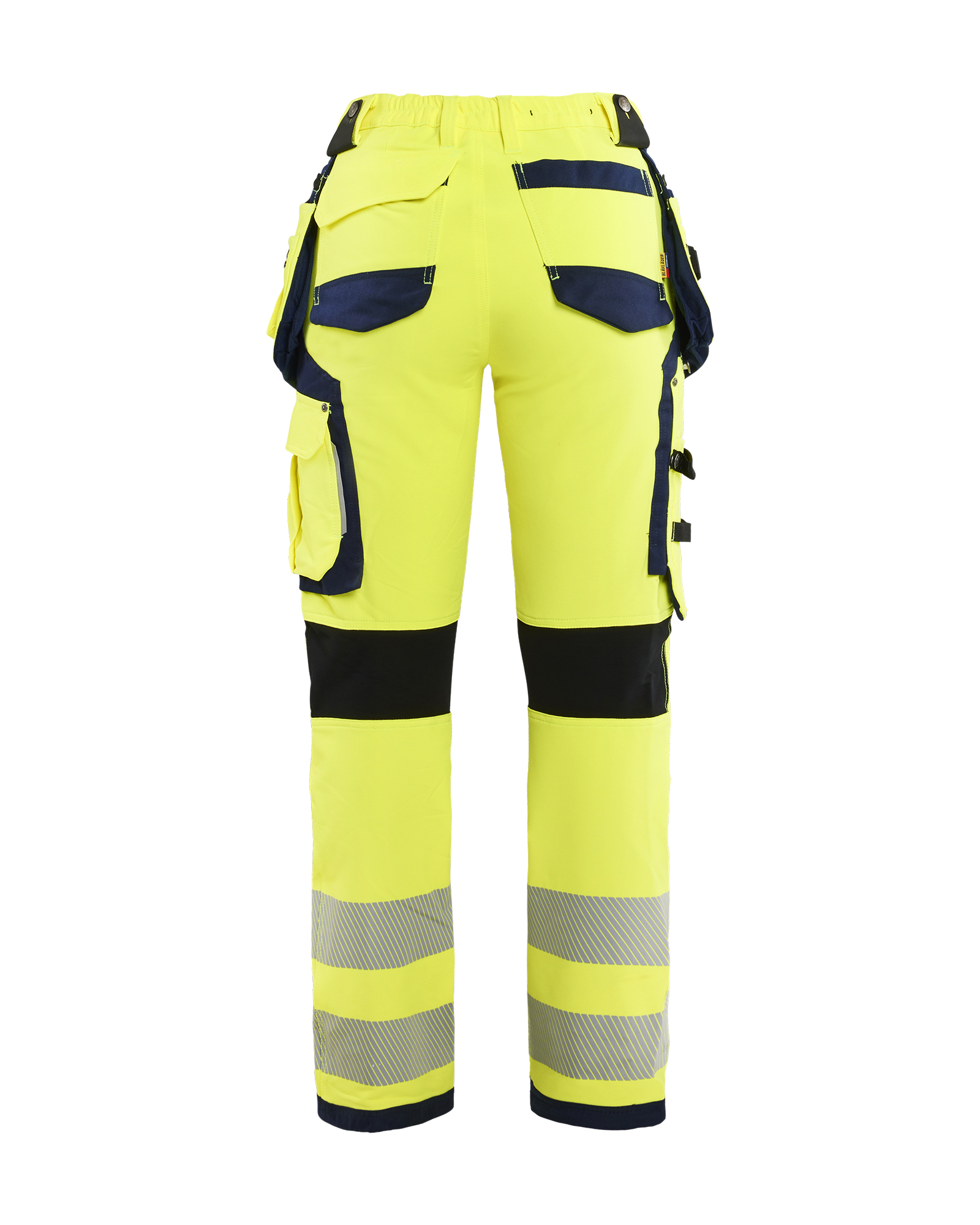 Blåkläder Dames High Vis werkbroek 4-weg stretch met gereedschapszakken 7197 - achterkant