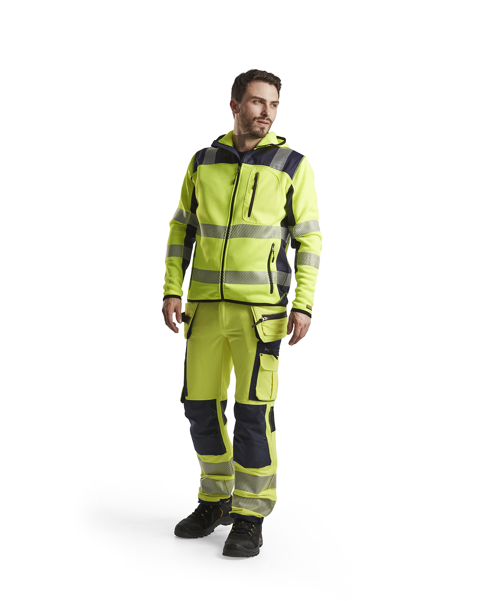 Blåkläder Gebreid vest met capuchon High Vis 4923 detail 1