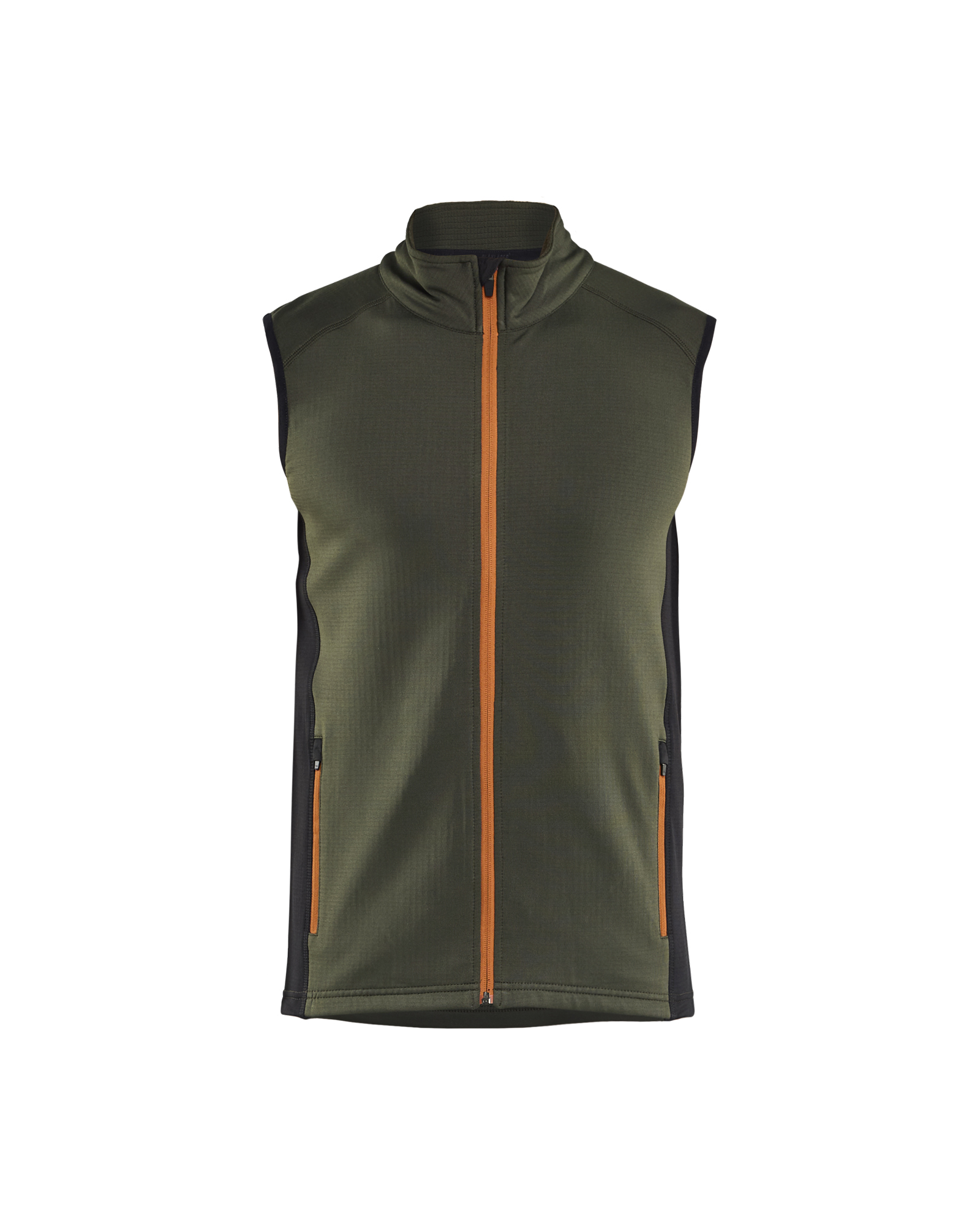 Blåkläder STRIKER Bodywarmer fleece 4736 - Woudgroen/Roest voorkant