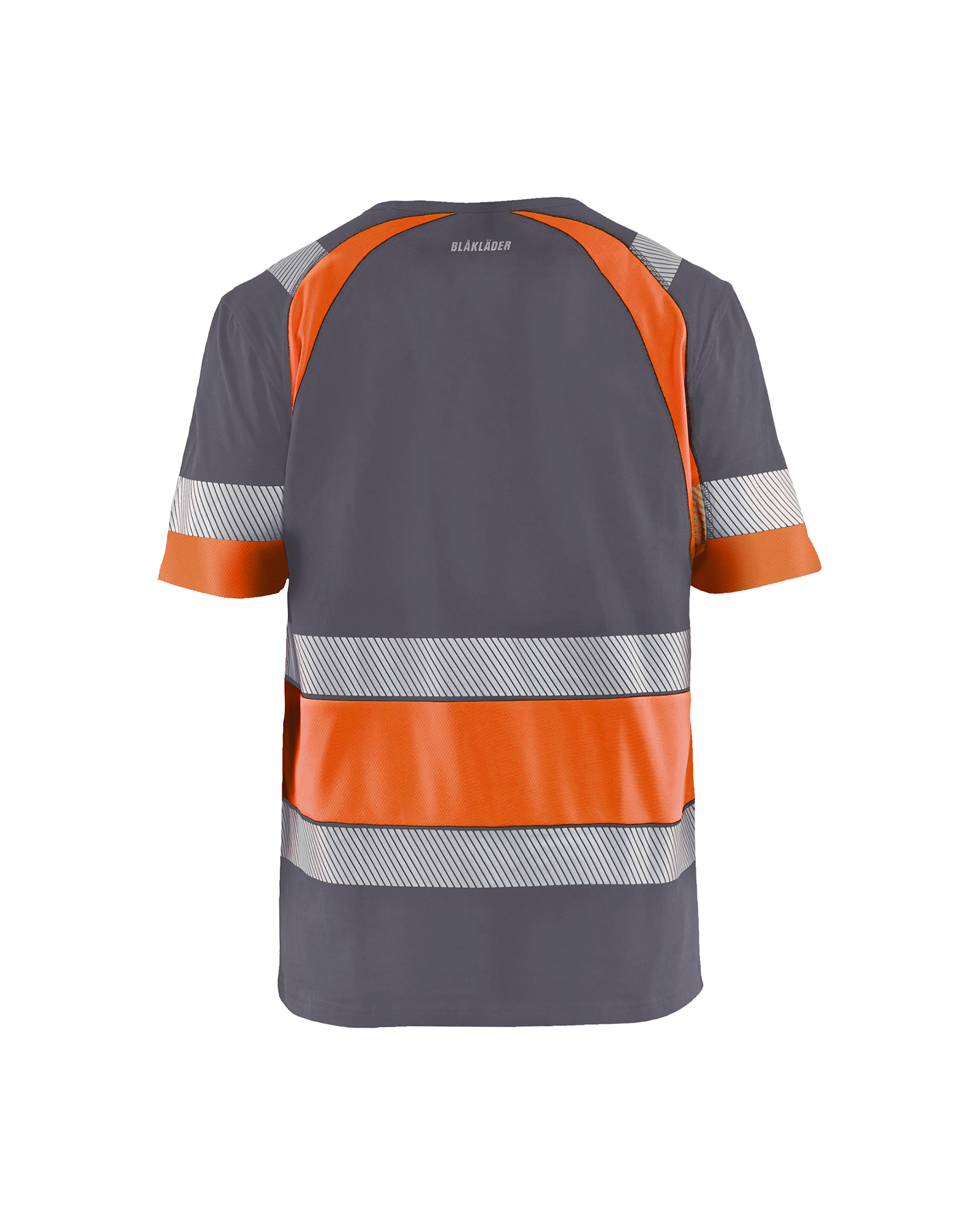 Blåkläder T-shirt High Vis 3421 - Medium grijs/High Vis Oranje achterkant