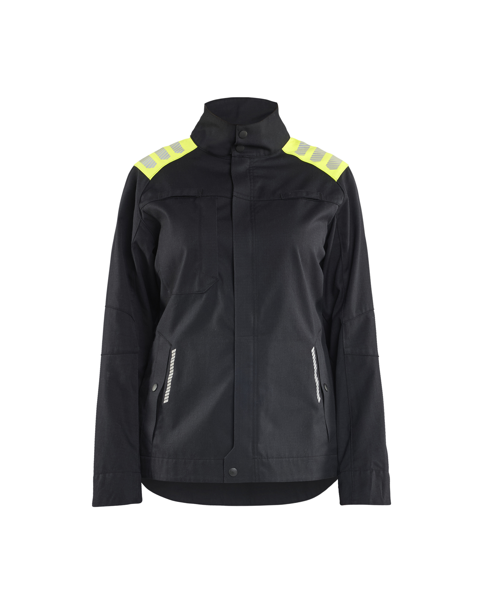 Blåkläder Dames Multinorm jack inherent 4070 - Zwart / High Vis Geel voorkant