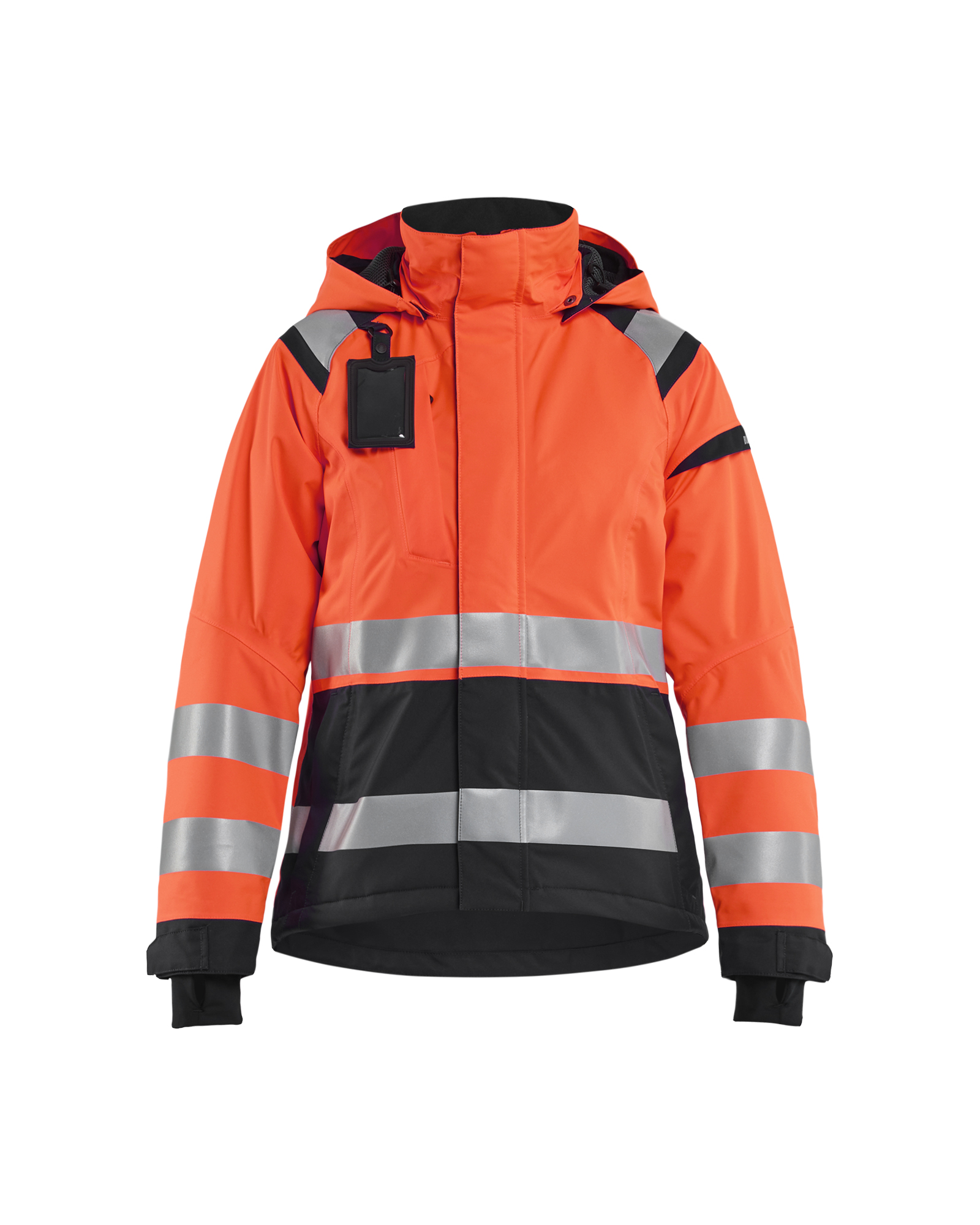 Blåkläder Dames Shell jack High Vis 4904 - High Vis Rood/Zwart voorkant