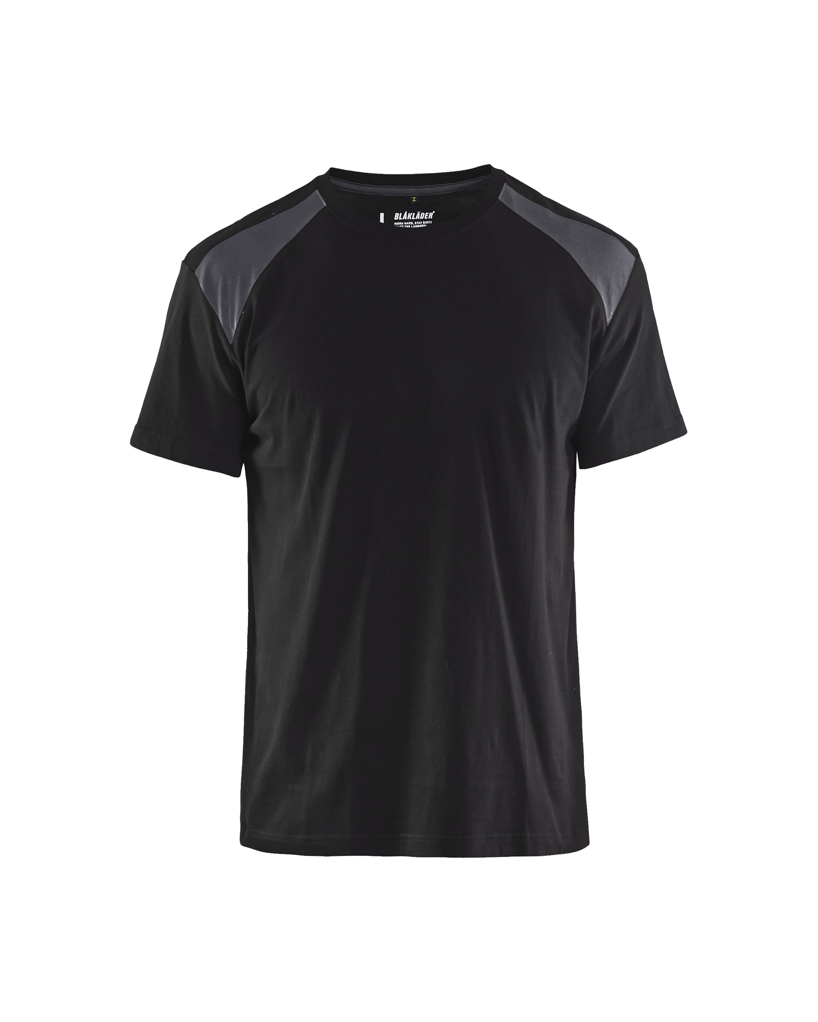 Blåkläder T-shirt 3379 - Zwart / Medium grijs voorkant