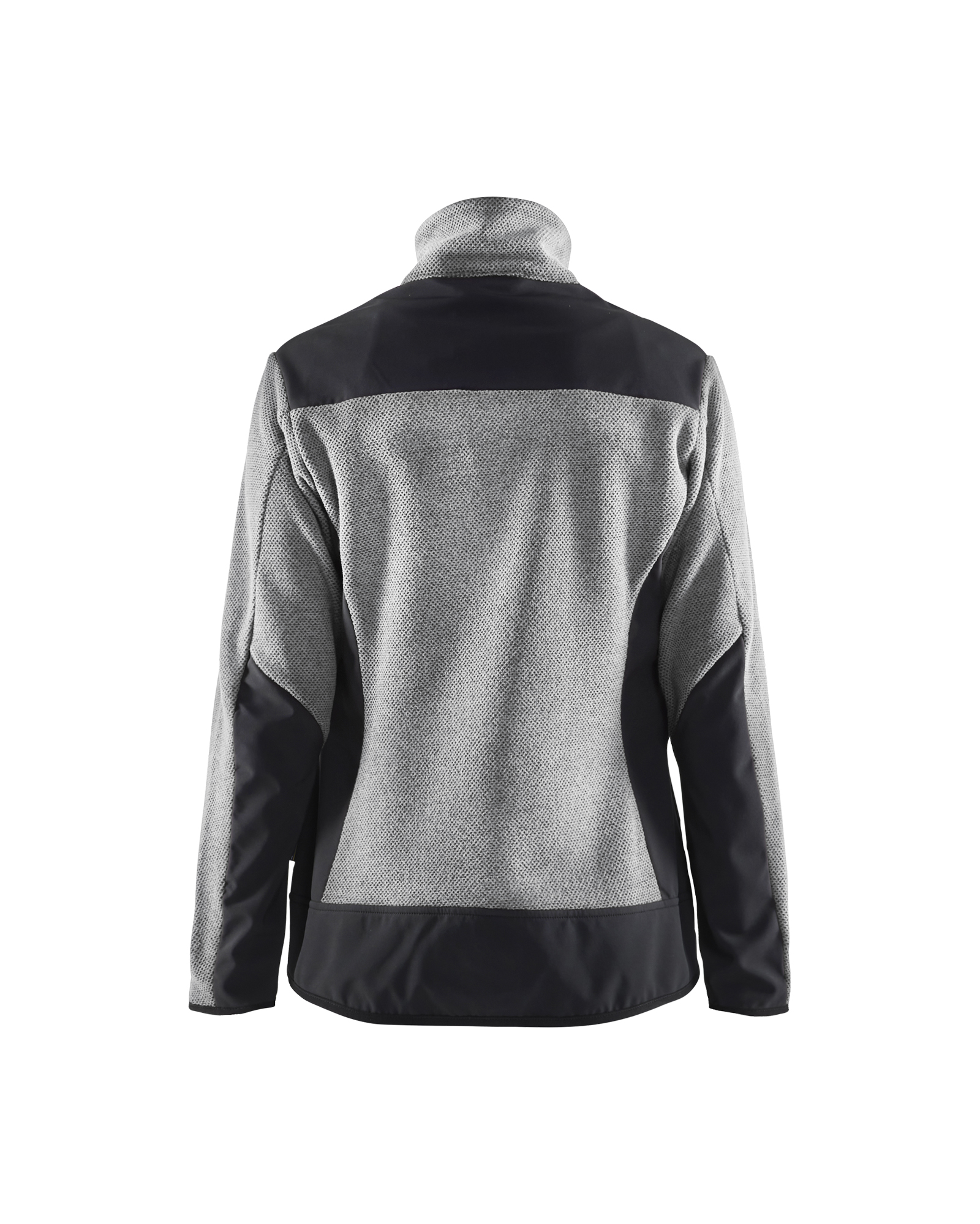 Blåkläder Dames gebreid vest met softshell 5943 - Grijs mêlee/Zwart achterkant